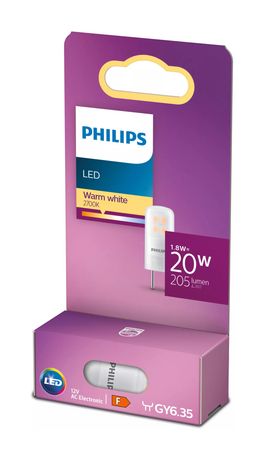Philips 8718699767914 LED Lampe Stiftsockel GY6.35 EEK: F 205 lm Warmweiß (2700K) entspricht 20 W f&uuml;r 7,29 Euro