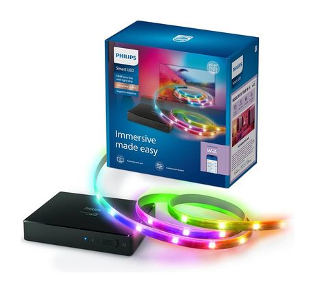 Philips HDMI Sync Box mit TV-Hintergrundbeleuchtung für TVs von 55–65", Connected by WiZ f&uuml;r 109,99 Euro