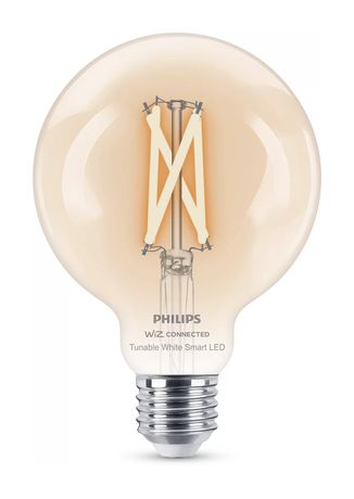 Philips Smart LED Kugellampe klar 7 W (entspr. 60 W) G95 E27 LED Intelligentes Leuchtmittel 142 mm Weiß f&uuml;r 13,00 Euro