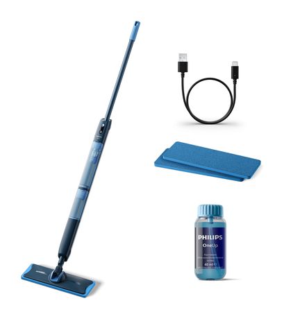 Philips XV5113/11 OneUp 5000 Series Nass-/Trockensauger bis 70 min Laufzeit 2 Ah bis 0,178 l Schmutzwasser Beutellos  (Blau) f&uuml;r 169,99 Euro
