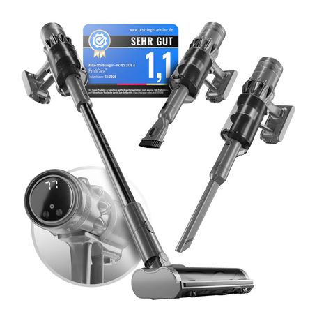 ProfiCare PC-BS3138A Handstaubsauger Beutellos bis 45 min Laufzeit 25,9 V HEPA  (Schwarz) f&uuml;r 179,99 Euro