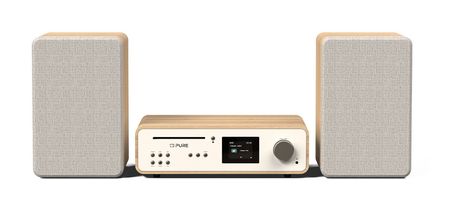 Pure Classic Stereo Heim-Audio-Mikrosystem DAB, DAB+, FM 50 W Bluetooth  (Eiche, Weiß) f&uuml;r 409,00 Euro