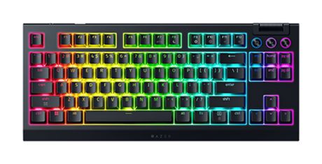 Razer BlackWidow V4 Tenkeyless Hyperspeed Gaming Tastatur USB + RF Wireless + Bluetooth  (Schwarz) f&uuml;r 148,99 Euro
