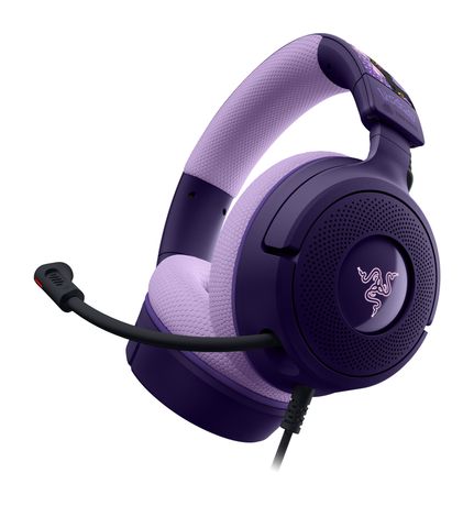 Razer Kraken V4X Espeon & Umbreon Edition Ohraufliegender Kopfhörer kabelgebunden USB Type-C / USB Type-A  (Violett, Schwarz) f&uuml;r 119,99 Euro