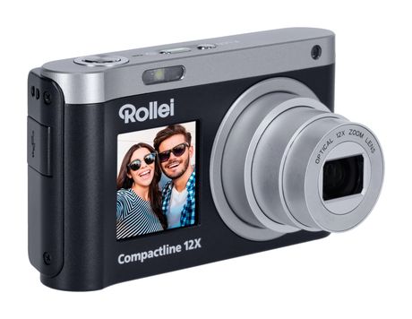 Rollei Compactline 12X  Kompaktkamera 12x Opt. Zoom  (Schwarz) f&uuml;r 109,99 Euro