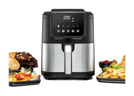 FRH1500 Heißluftfritteuse 5 l 1500 W  (Schwarz, Edelstahl) 