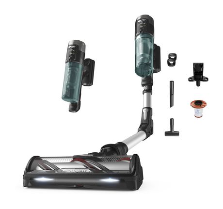 Rowenta RH9A32 X-Force Flex 13.60 Allergy Handstaubsauger Beutellos bis 60 min Laufzeit  (Aluminium, Grün) f&uuml;r 279,00 Euro