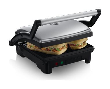 Russell Hobbs 17888-56 Paninigrill Cook Home 3in1 1 Zone(n) 1800 W  (Schwarz, Edelstahl) f&uuml;r 41,99 Euro