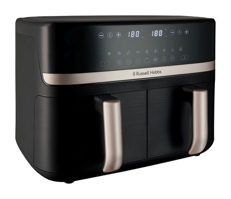 27680-56	SatisFry Dual Basket Doppel Heißluftfritteuse 9 l 2800 W  (Schwarz) 