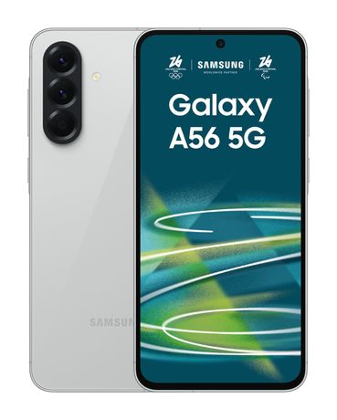 Samsung Galaxy A56 256 GB 5G Smartphone 17 cm (6.7 Zoll) Android 50 MP Dreifach Kamera Dual Sim WiFi 6 (Awesome Lightgray) f&uuml;r 491,00 Euro