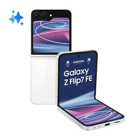 Samsung Galaxy Z Flip7 FE 128 GB 5G Smartphone 17 cm (6.7 Zoll) Android 50 MP Dual Kamera WiFi 7  (Weiß) f&uuml;r 999,00 Euro