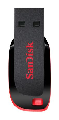 Sandisk Cruzer Blade USB Typ-A Stick 128 GB  (Schwarz, Rot) f&uuml;r 17,99 Euro