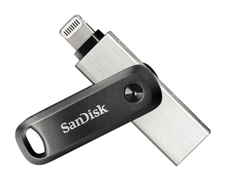 Sandisk iXpand Go USB Type-A / Lightning Stick 64 GB  (Schwarz, Silber) f&uuml;r 42,99 Euro