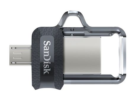 Sandisk Ultra Dual m3.0 USB Type-A / Micro-USB Stick 128 GB (Schwarz, Transparent) f&uuml;r 26,99 Euro