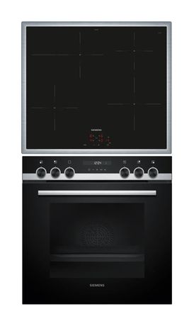 Siemens EQ522IB01 (HE517BBS4 + EI645CFB6E) Herdset groß AutoClean humidClean mit 60 cm Induktions Kochfeld f&uuml;r 1.007,00 Euro