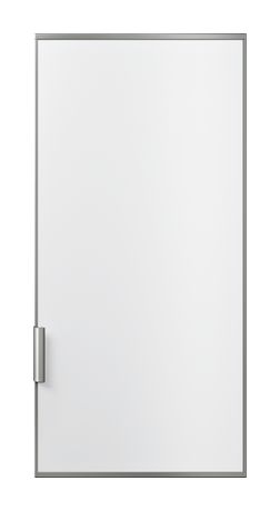 KF40ZAX0 weiße Türfront mit Dekorrahmen und Griff aus Aluminium 