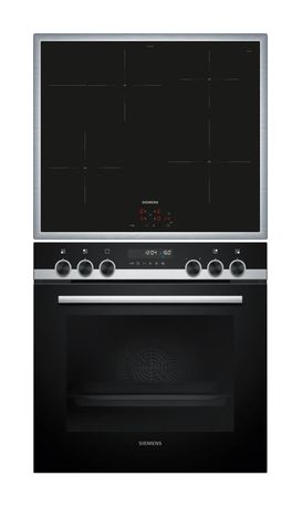 Siemens PQ521IB02 (HE578BBS4 + EI645CFB6E) Herdset groß AutoClean activeClean mit 60 cm Induktions Kochfeld f&uuml;r 1.107,00 Euro