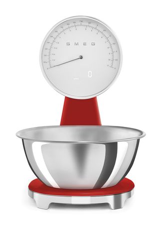 Smeg KSF01RDWW Elektronische Küchenwaage bis 5 kg Genauigkeit 1 g  (Rot) f&uuml;r 158,99 Euro
