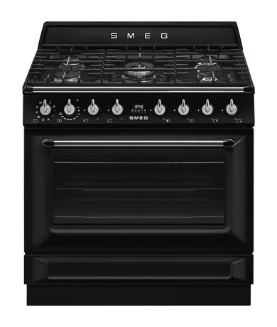 Smeg TR90GMBLD Freistehender Herd Elektro 115 l 9 Beheizungsarten Vapor Clean AutoClean mit Gaskochfeld Kochfeld f&uuml;r 2.848,00 Euro