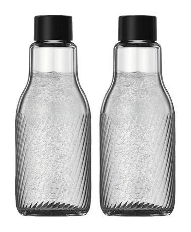 SodaStream Crystal Riffled 0,95 L (2er-Pack) Glas (Schwarz, Transparent) f&uuml;r 27,99 Euro