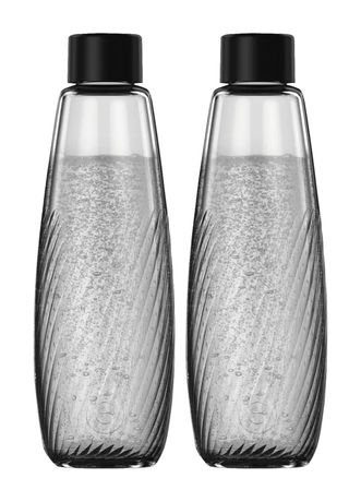 SodaStream Duo Riffled 1,0 L (2er-Pack) Glas (Schwarz, Transparent) f&uuml;r 27,99 Euro