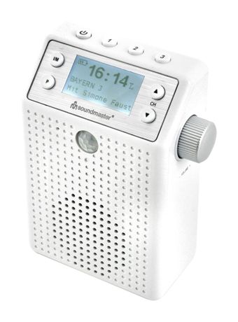 Soundmaster DAB60WE Bluetooth DAB+, FM Radio Tragbar Spritzwassergeschützt IPX4  (Weiß) f&uuml;r 57,99 Euro