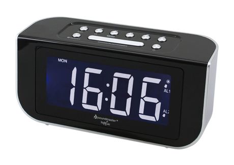 Soundmaster FUR4005 UKW Radiowecker  (Schwarz/Silber) f&uuml;r 35,49 Euro