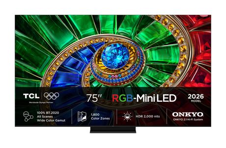 TCL 75RM7L RGB-Mini LED 190,5 cm (75 Zoll) Fernseher 4K Ultra HD VESA 300 x 300 mm f&uuml;r 1.199,00 Euro