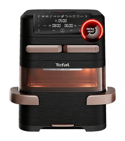 Tefal EY968F Infra Heat Ever Fry Trio Heißluftfritteuse 12 l 2850 W  (Schwarz) f&uuml;r 289,00 Euro