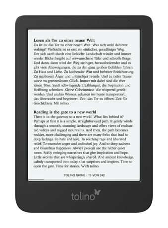 Tolino Shine 5 E-Reader 15,2 cm (6 Zoll) 16 GB  (Schwarz) f&uuml;r 119,00 Euro