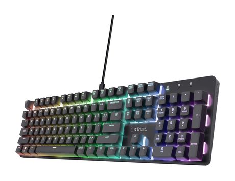 Trust GXT871 Zora RGB-LED Gaming Tastatur USB  (Schwarz) f&uuml;r 39,73 Euro