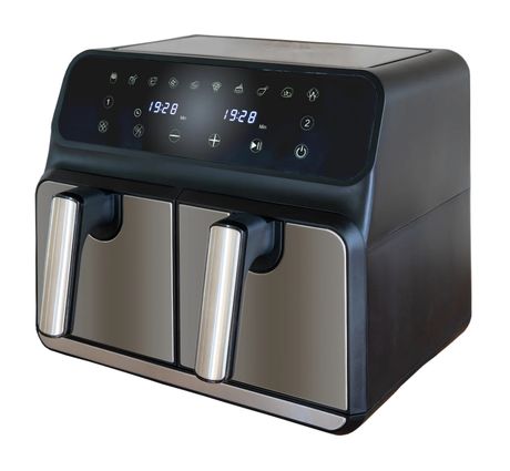 58685 Twin Zone Doppel Heißluftfritteuse 8 l 1700 W  (Schwarz, Grau) 