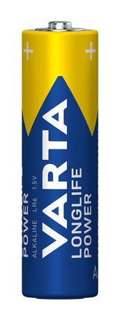 Varta Batterien AA, 8+4 (12 Stück), Longlife Power, Alkaline, 1,5V, ideal für Spielzeug, Funkmaus, Taschenlampen, Verpackung zu 90% recycelt, Made in Germany f&uuml;r 8,99 Euro