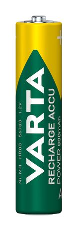 Varta Batterien AAA, wiederaufladbar, 2 Stück, Recharge Accu Power, Akku, 800 mAh Ni-MH, ohne Memory Effekt, vorgeladen, sofort einsatzbereit f&uuml;r 7,49 Euro