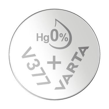 Batterien V377/SR66 Knopfzelle, 1 Stück, Silver Coin, 1,55V, kindersichere Verpackung, für elektronische Kleingeräte - Uhren, Autoschlüssel, Fernbedienungen, Waagen, Made in Germany 