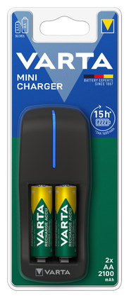 Mini Charger 2100mAh für 2xAA/AAA Batterieladegerät 