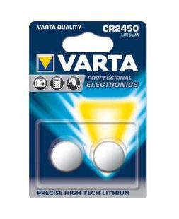 Lithium Coin Knopfzelle CR2450 Lithium 2 Stück  (Silber) 