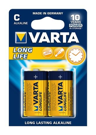 Varta Longlife Batterie C Alkali 1,5 V 2 Stück  (Blau/Gelb) f&uuml;r 1,75 Euro