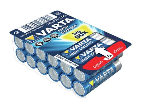 Longlife Power Batterie AA Alkali 1,5 V 12 Stück  (Blau/Silber) 