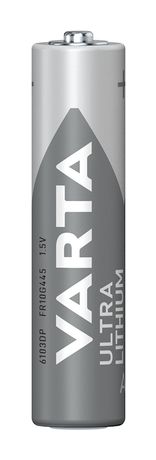 Ultra Lithium Batterie AAA Lithium 1,5 V 2 Stück  (Grau/Silber) 