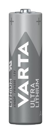 Ultra Lithium Batterie AA Lithium 1,5 V 2 Stück  (Grau/Silber) 