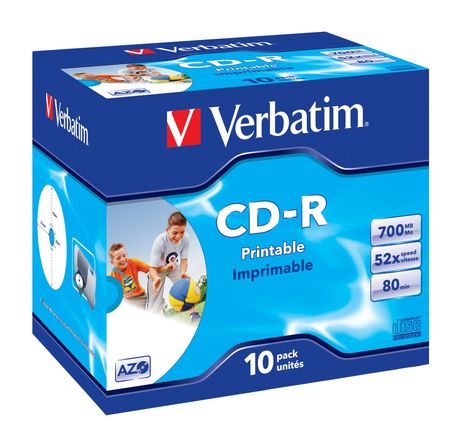Verbatim CD-R AZO Wide Inkjet Printable f&uuml;r 7,99 Euro
