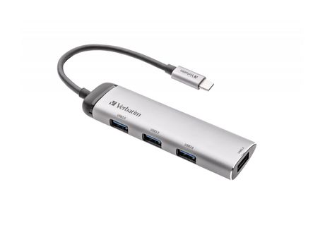 Verbatim USB-C Multiport-Hub 4-Port USB 3.2 Gen 1 f&uuml;r 7,00 Euro