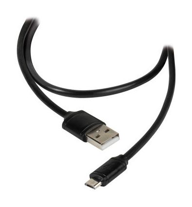 Vivanco 36251 Stecker Rundkabel USB A auf Micro-USB B 1,2 m  (Schwarz) f&uuml;r 9,99 Euro