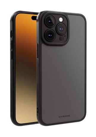 Vivanco Frosted Cover für Apple iPhone 15 Pro Max (Schwarz, Transparent) f&uuml;r 16,99 Euro