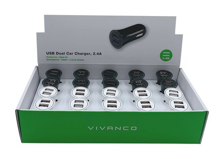 Vivanco USB Dual Car Charger f&uuml;r 2,99 Euro