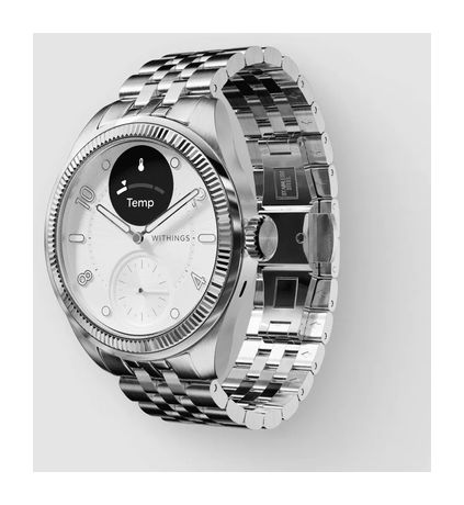 Withings ScanWatch Nova Hybrid 39 mm Smartwatch Rund 282 ppi  (Grau, Titan) f&uuml;r 599,95 Euro
