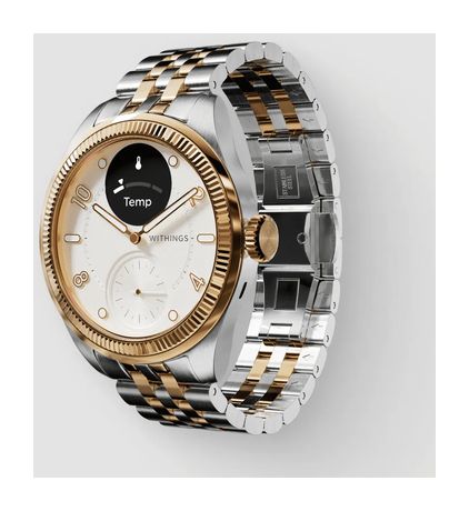 Withings ScanWatch Nova Hybrid 39 mm Smartwatch Rund 282 ppi  (Gold, Edelstahl) f&uuml;r 599,95 Euro