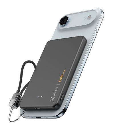 XLayer MagFix Pro 5000 mAh Powerbank USB Typ-C Kabelloses Laden  (Schwarz) f&uuml;r 19,99 Euro