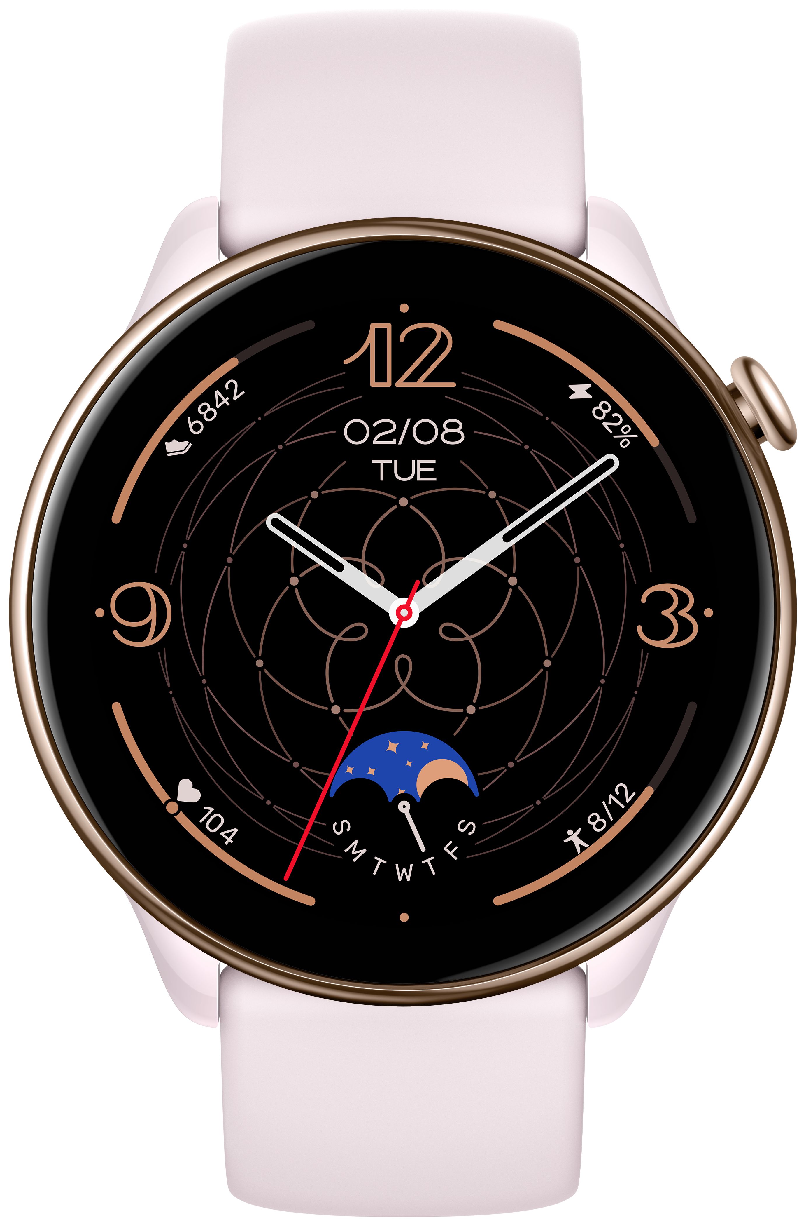 Amazfit GTR Mini Digital 42 mm Smartwatch Rund 326 ppi (Gold, Pink) von  expert Technomarkt